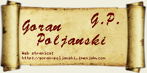 Goran Poljanski vizit kartica